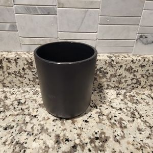 12oz fill black empty glass candle jar